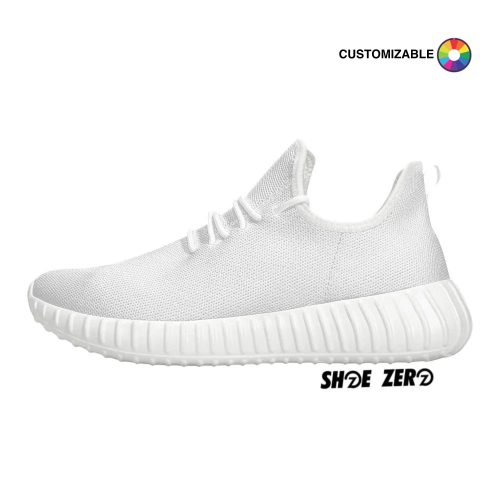 CustomizableMeshKnitSneakers White DesignyourownShoeZero