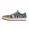 Majestic Snake Scales and Green Print | Vision 1 Collection | Low Top Sneaker - Designed Shoe Drop - Shoe Zero