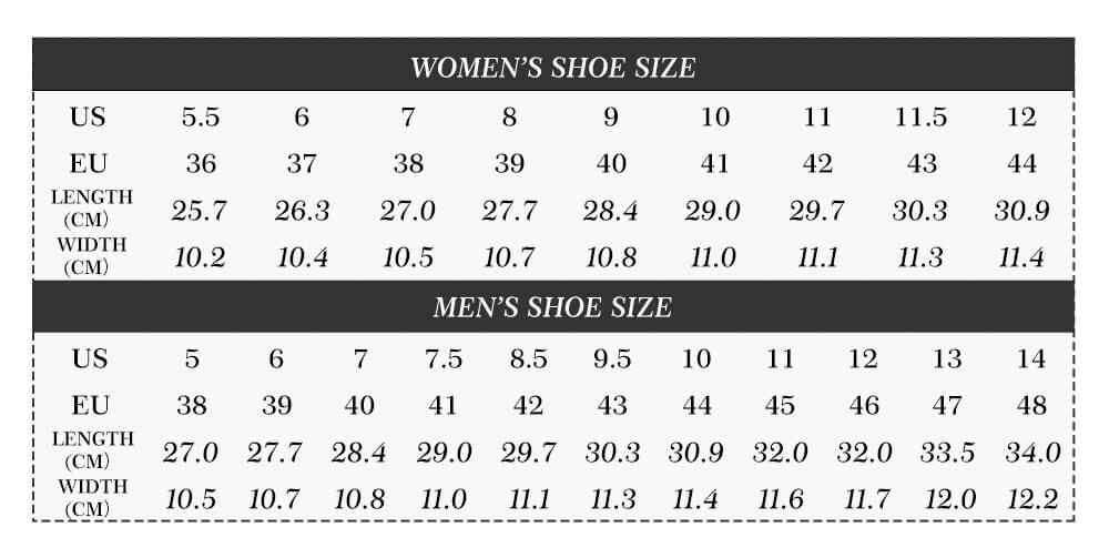 sf d89 size chart